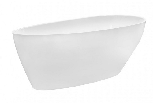 Matowa wanna wolnostojąca z konglomeratu + klik-klak czarny Goya Matt 142 cm Besco WMMB-140GKB