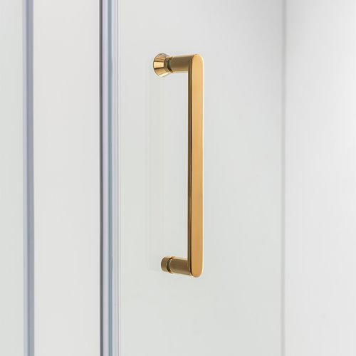 Złota kabina prysznicowa pięciokątna 90x90 drzwi uchylne  KZ91B