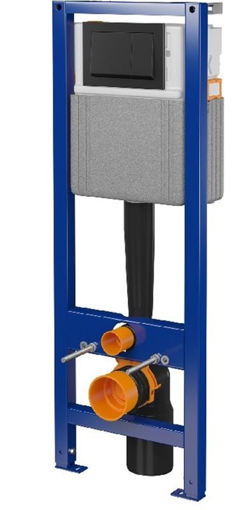 Zestaw podtynkowy stelaż CERSANIT MITO 40 MECH + RAIN-BL-GL-RIM-03 + przycisk ENTER II czarny mat