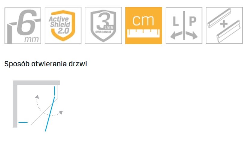 Złota kabina prysznicowa pięciokątna 90x90 K-1664 New Soleo Light Gold New Trendy