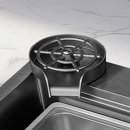 Zlewozmywak kuchenny stalowy jednokomorowy czarny COBA 68X46 ASI 304