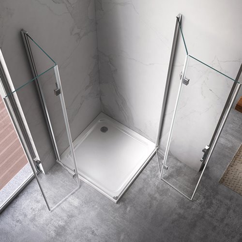 Kabina prysznicowa drzwi składane prostokątna 90x80 KZ12AC