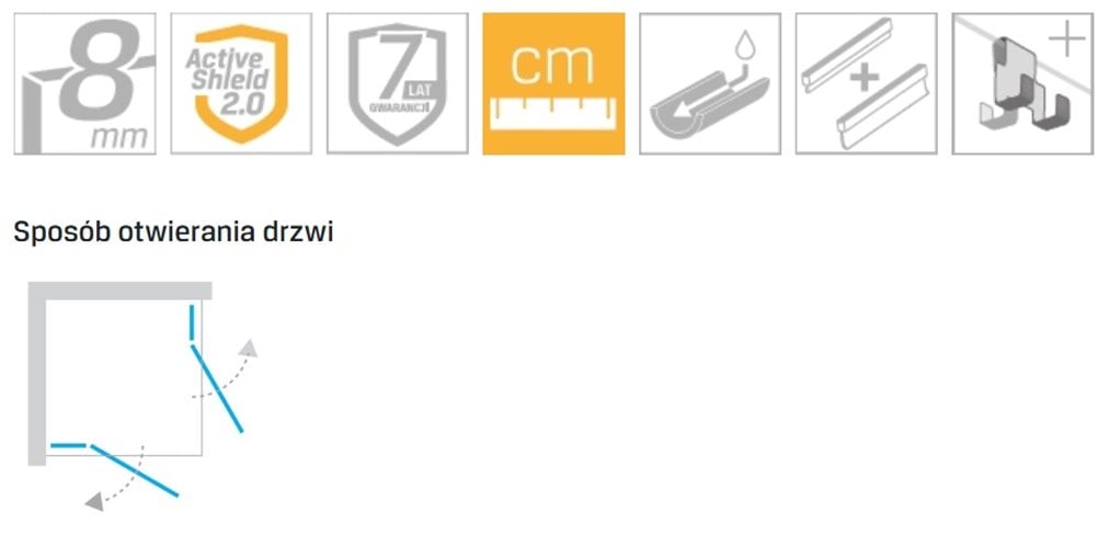 Kabina prysznicowa podwójne drzwi uchylne 90x120 EXK-6214 Eventa Black Chrome New Trendy