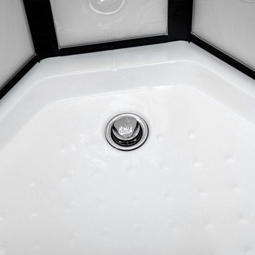 Kabina prysznicowa półokrągła zabudowana jasny środek 90x90 Clara