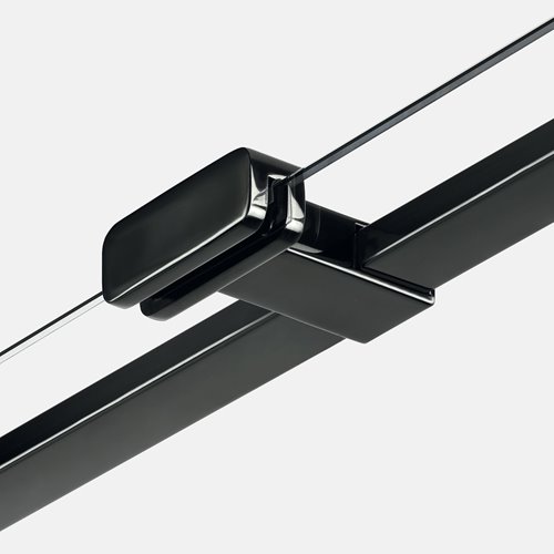 Czarna przyścienna kabina prysznicowa prawa 90x90 EXK-6257 Eventa Black Chrome New Trendy
