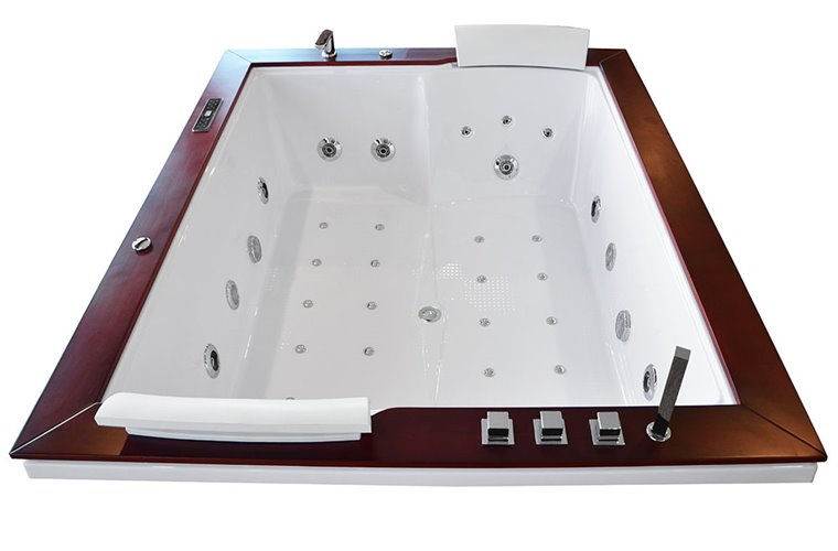 Wanna z hydromasażem do zabudowy prostokątna 180x150 cm MO-1666