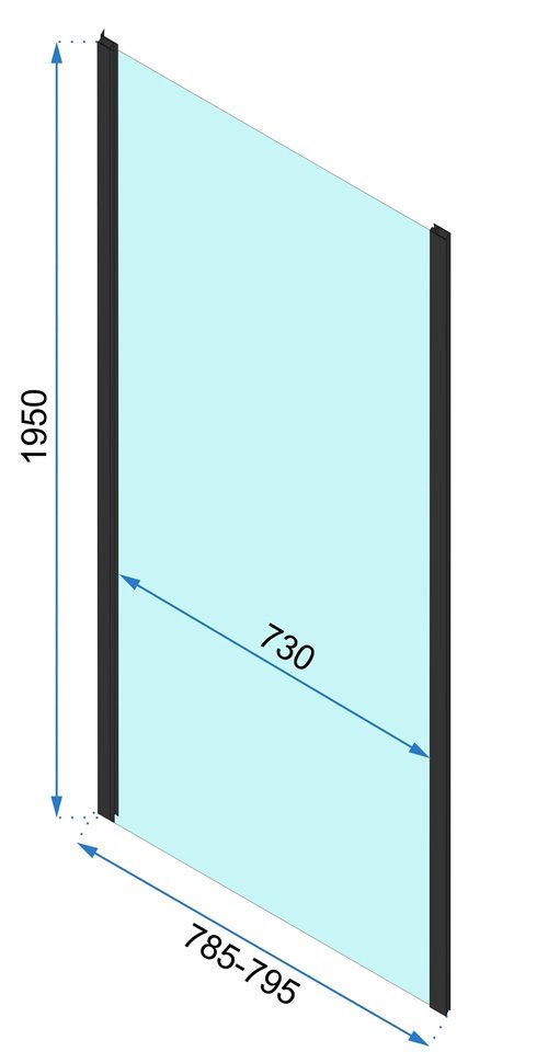 Złota kabina prysznicowa przyścienna drzwi składane 90x80 Rapid Fold Gold Rea