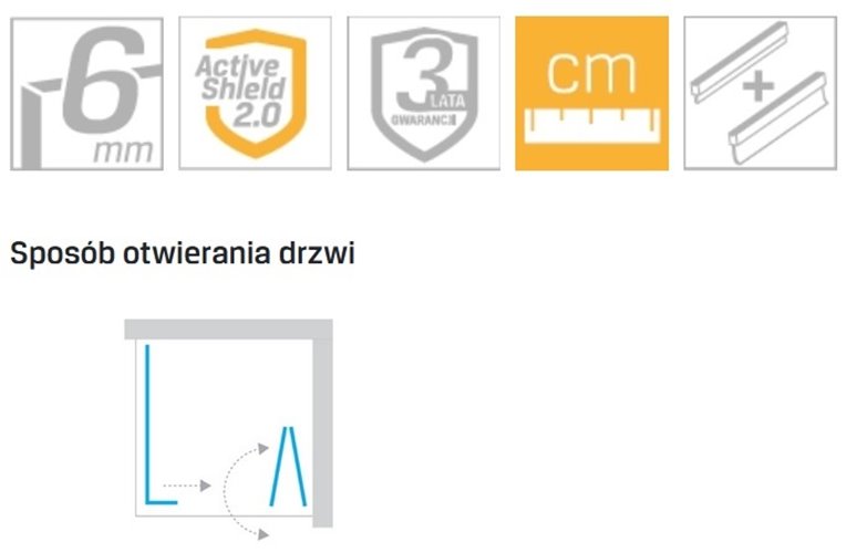Kabina prysznicowa 100x70 prawa K-0620 New Soleo New Trendy