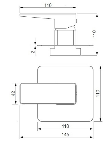 Bateria prysznicowa podtynkowa Parma PM7445 BL Omnires