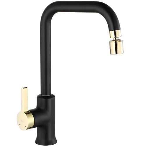 Czarna bateria kuchenna Polo Black Gold Mat Rea