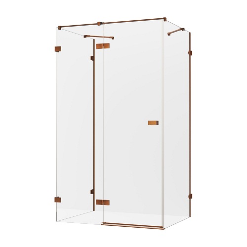 Kabina prysznicowa przyścienna lewa 110x90 cm EXK-3710 Avexa New Trendy Copper Brushed