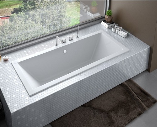 Wanna prostokątna do zabudowy Quadro Slim Besco 190 cm