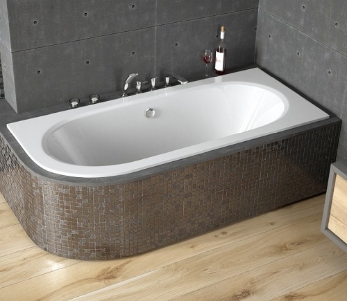 Wanna do zabudowy Avita Slim Besco prawa 160x75 cm