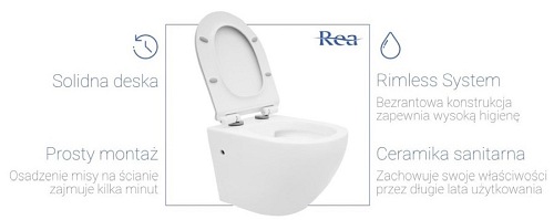 Miska wc wisząca mini Rimless Carlo Rea Slim/ZM