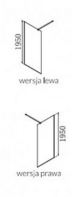 Kabina natryskowa, ścianka szklana Walk-In 100 cm Mona