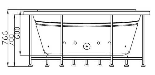 Wanna z hydromasażem Della 916 170x170