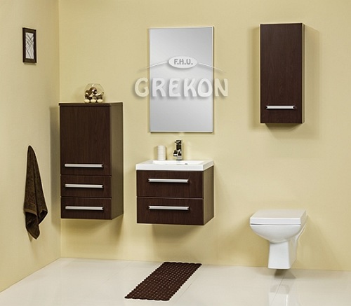 Szafka łazienkowa z umywalką 50/39/2 seria Fokus Wenge Mat