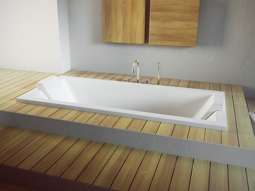 Wanna wolnostojąca pod zabudowe syfon chrom z przelewem Vera 180 Besco