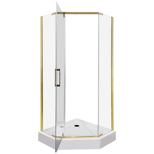 Kabina prysznicowa pięciokątna 90x90 Kora Kerra Gold