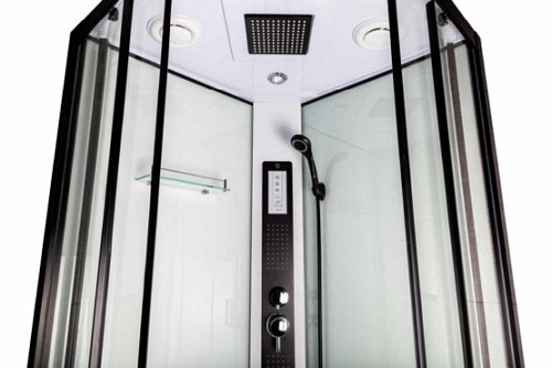 Kabina z hydromasażem czarny profil 90x90 Petrus Kerra