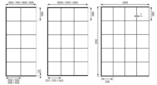 Czarne szprosy ścianka prysznicowa 90 cm EXK-2022 Avexa Black New Trendy