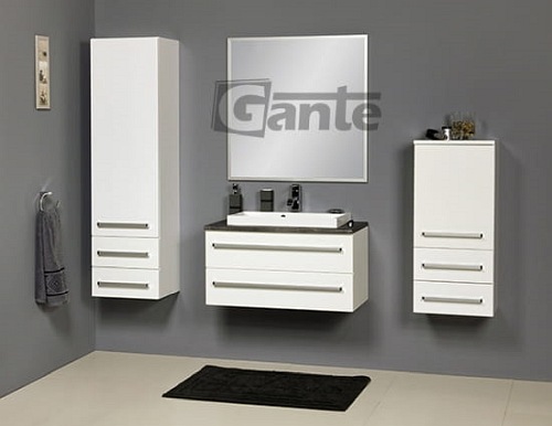 Lustro łazienkowe kwadratowe 80x80 cm srebrna rama