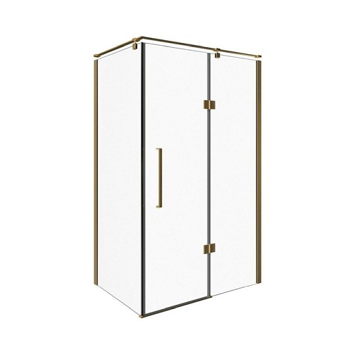 Złota prostokątna kabina prysznicowa 120x80 BK248T08/12ZP Fresh Line Prawa