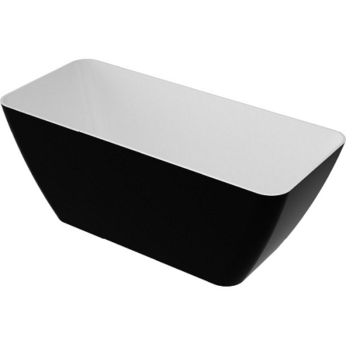 Wanna wolnostojąca czarno biała, Marble+ Parma WW BCP