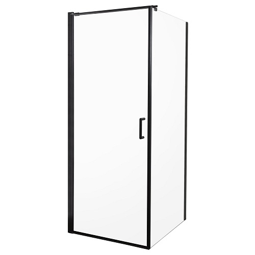 Kabina prysznicowa drzwi z systemem unoszenia 90x90 czarne profile Hera Kerra