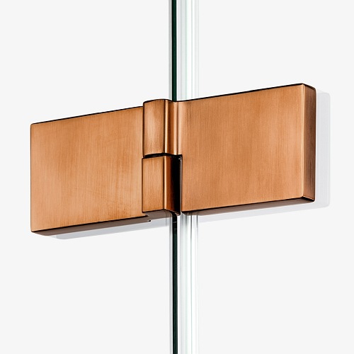 Miedziana szczotkowana kabina prysznicowa prawa 100x110 cm EXK-3591 Avexa New Trendy Copper Brushed