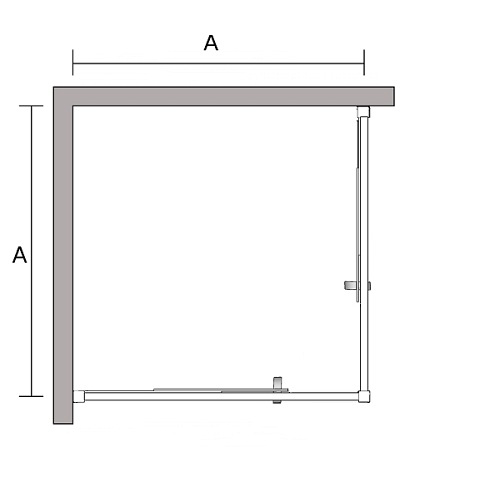 Czarna kabina prysznicowa kwadratowa 80x80 Stylio BK501QTK+