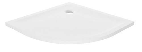 Mild New Trendy B-0621 niski brodzik prysznicowy półokrągły 80x80 cm gładki
