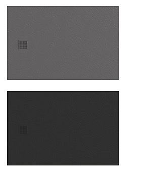 Brodzik prostokątny 140x90 szary New Trendy Mori B-0401