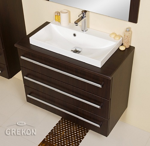 Szafka z umywalką 80/39/3 FKS seria Fokus Wenge Mat