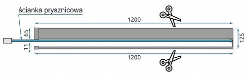 Ścianka prysznicowa z półką i wieszakiem 100 cm Aero Evo Rea