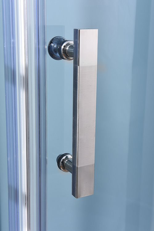 Kabina prysznicowa z hydromasażem półokrągła zabudowana biała 110x110 MO-0513D