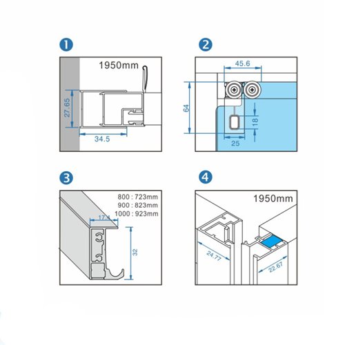 Czarna kabina prysznicowa kwadratowa 100x100 KZ16C Hydrosan