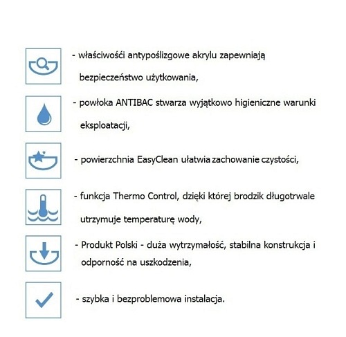 Wanna wolnostojąca 160 syfon klik-klak złoty Gloria Besco WMD-160-GLG