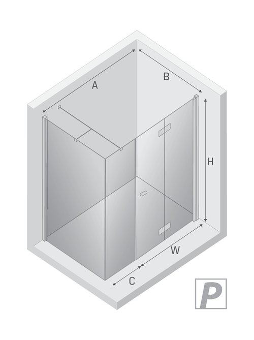 Kabina prysznicowa 110x110 prawa K-0628 New Soleo New Trendy