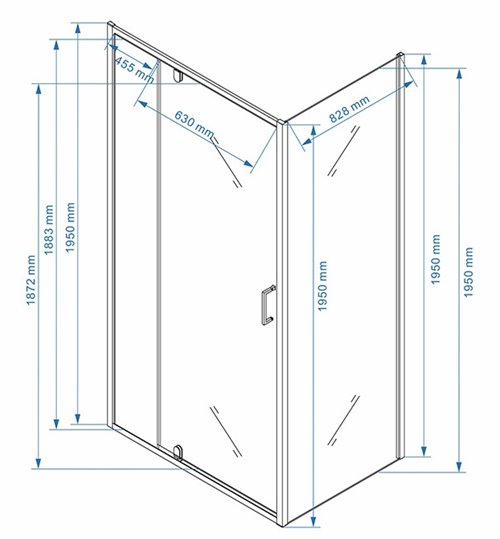Biała prostokątna kabina prysznicowa 120x90 drzwi uchylne KZ07C