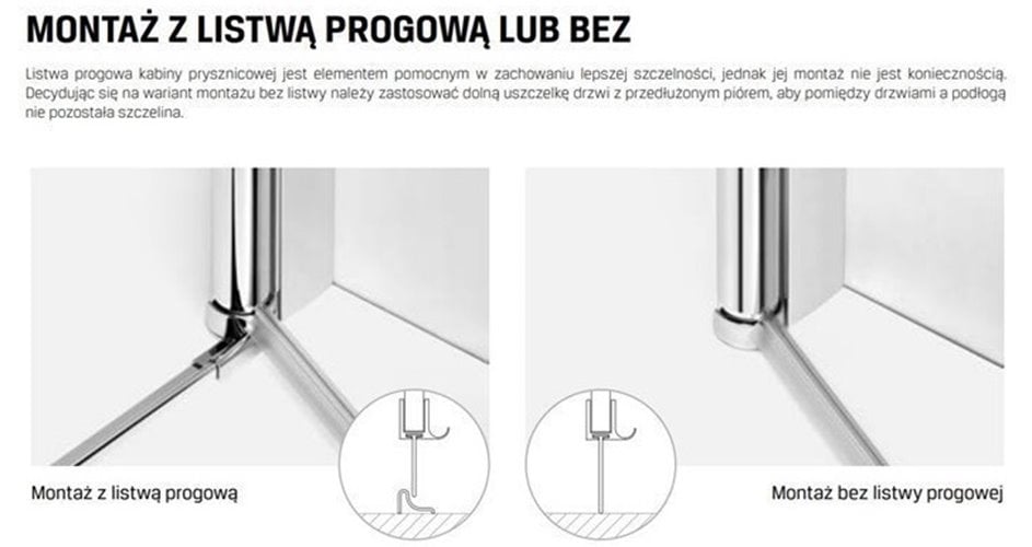 Złota kabina przyścienna z bocznym wejściem 100x80 EXK-4821 Eventa Gold Shine New Trendy