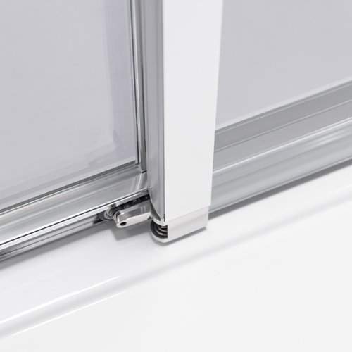 Chromowana prostokątna kabina prysznicowa Kira 120x90 drzwi rozsuwane do wewnątrz