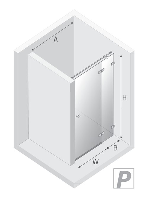 Białe drzwi prysznicowe uchylne prawe 110 cm EXK-2694 Avexa White New Trendy