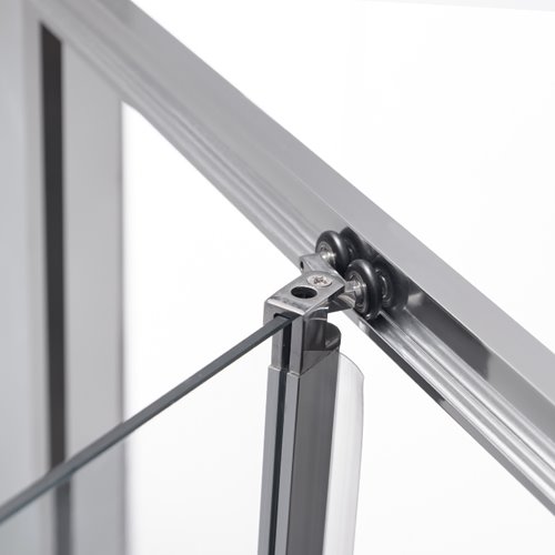 Chromowana prostokątna kabina prysznicowa Kira 110x90 drzwi rozsuwane do wewnątrz