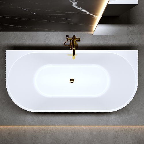 Wanna wolnostojąca przyścienna korek oraz przelew złoty 170 cm Carlo Hydrosan