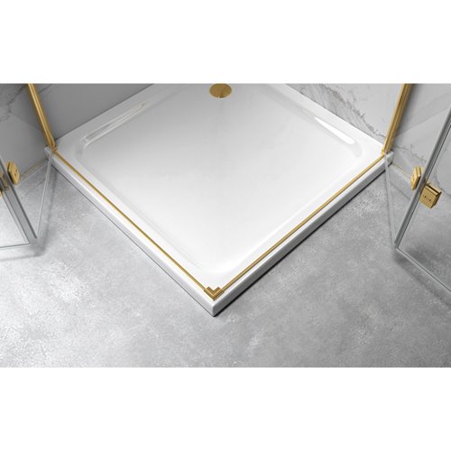 Złota kabina prysznicowa drzwi składane prostokątna 120x90 KZ13CG