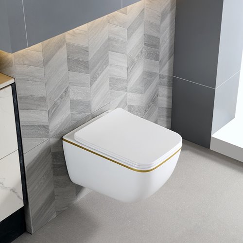 Zestaw podtynkowy stelaż GEBERIT DUOFIX + miska YUZU-WH-GL-TR-03 + przycisk DELTA 30 chrom