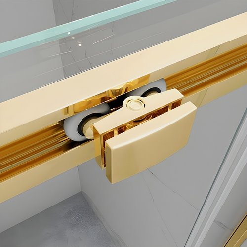 Złota kabina prysznicowa prostokątna 120x80 szkło 8 mm ZES-KZ22C-GL-120X80