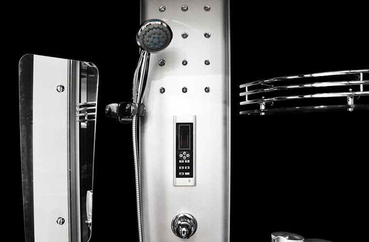 Kabina prysznicowa zabudowana z hydromasażem niski brodzik 100x100 cm MO-06089C