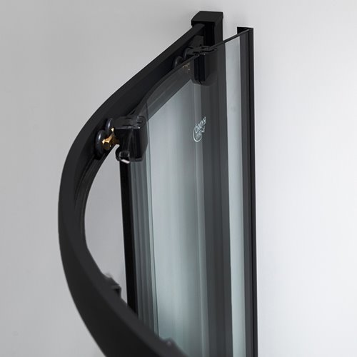 Kabina prysznicowa na głębokim brodziku czarny profil 90x90 Maja Hydrosan